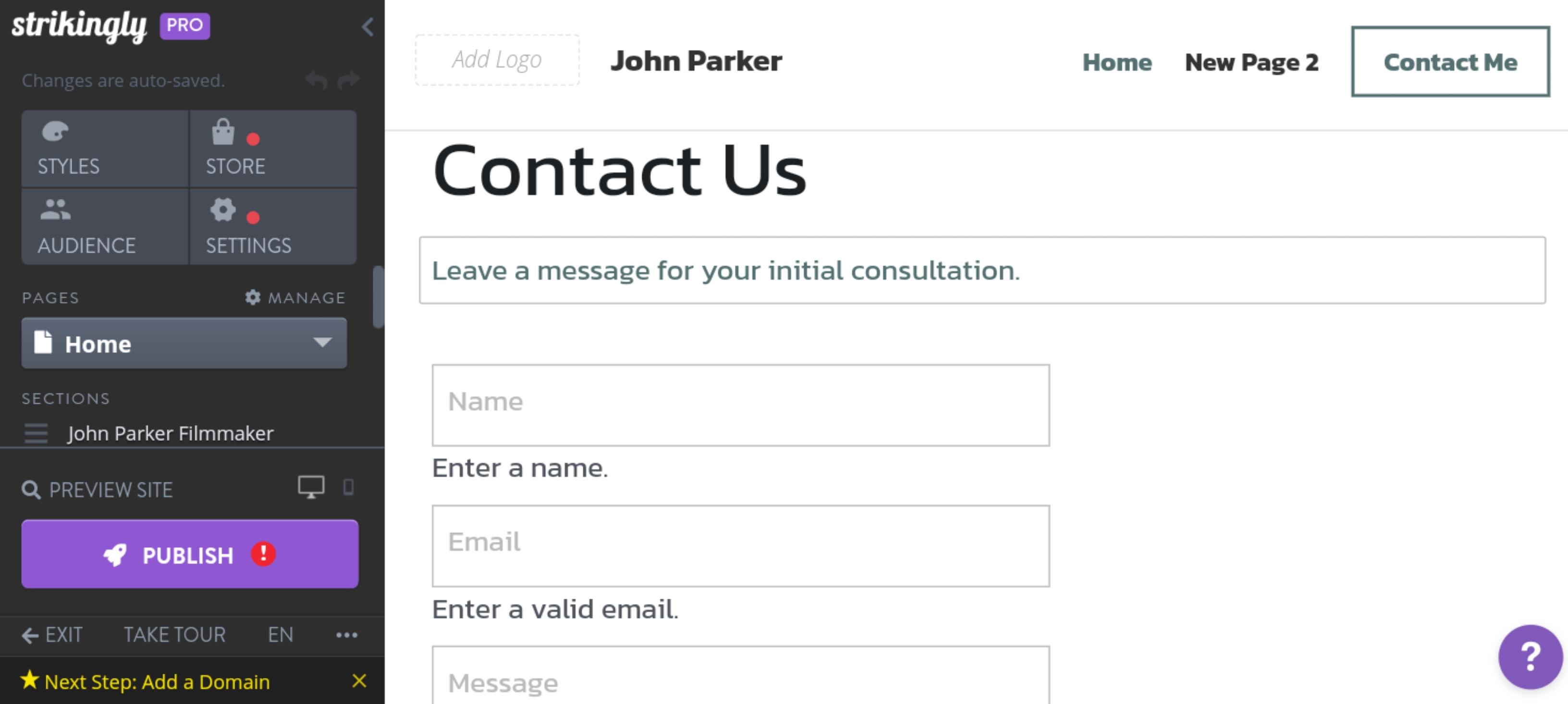 Contact us form Contact us form